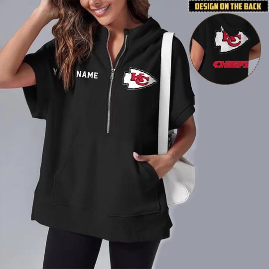 PREMIUM NFL X KCC Short Sleeve Hooded Sweatshirt NDT LVH