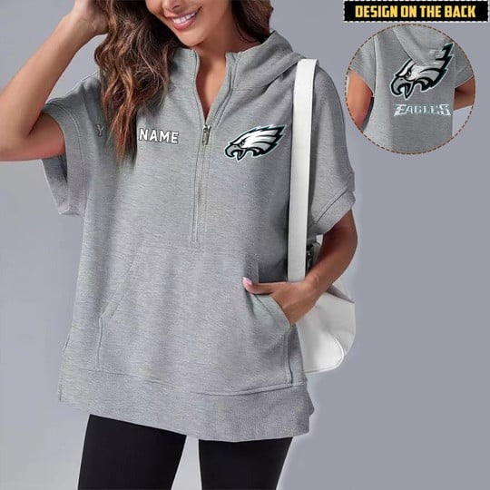 PREMIUM NFL X PE Short Sleeve Hooded Sweatshirt NDT LVH