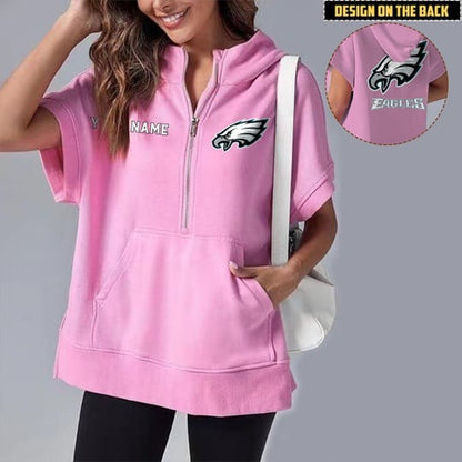 PREMIUM NFL X PE Short Sleeve Hooded Sweatshirt NDT LVH
