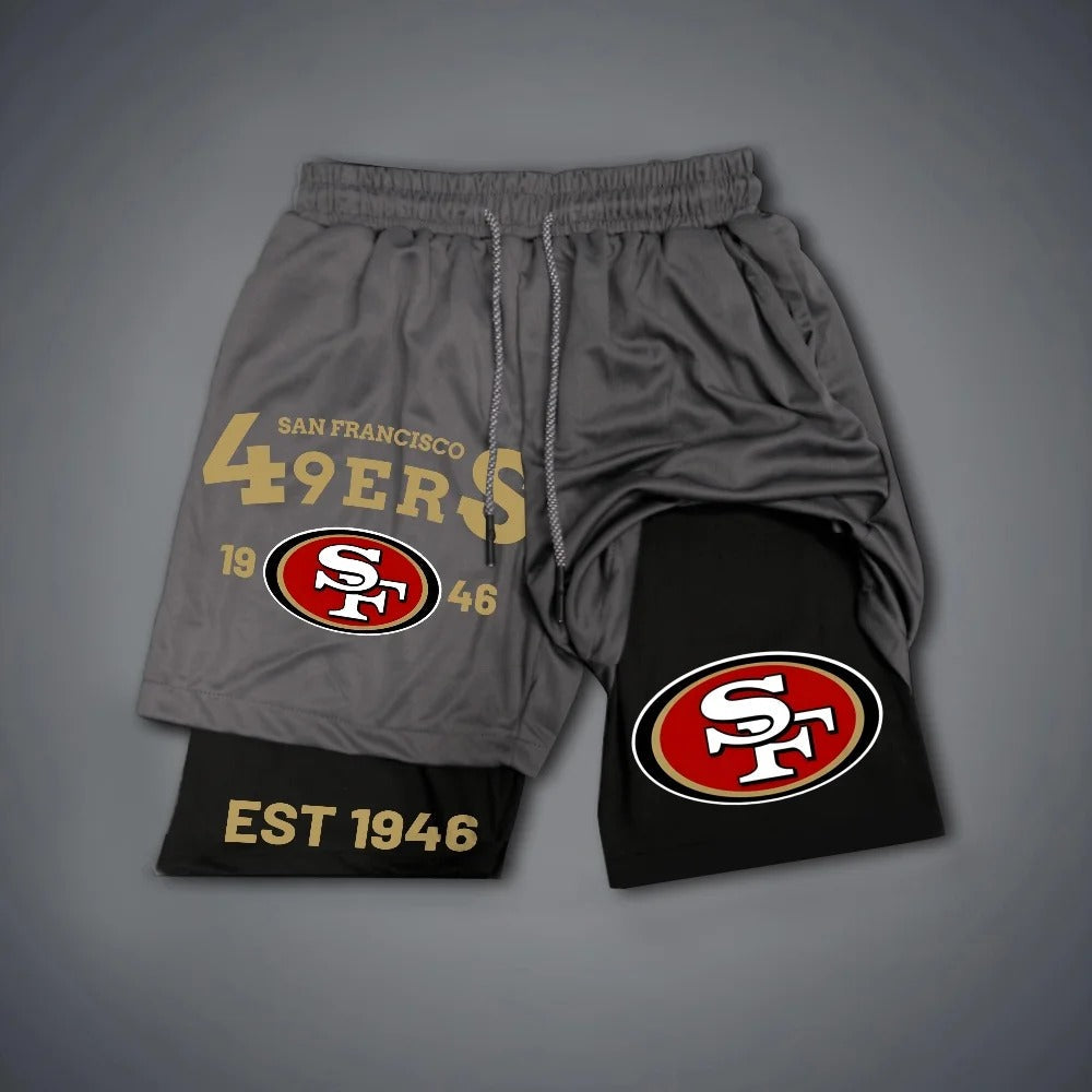 PREMIUM NFL X SF Multicolored Pure GYM Shorts NDT NHM
