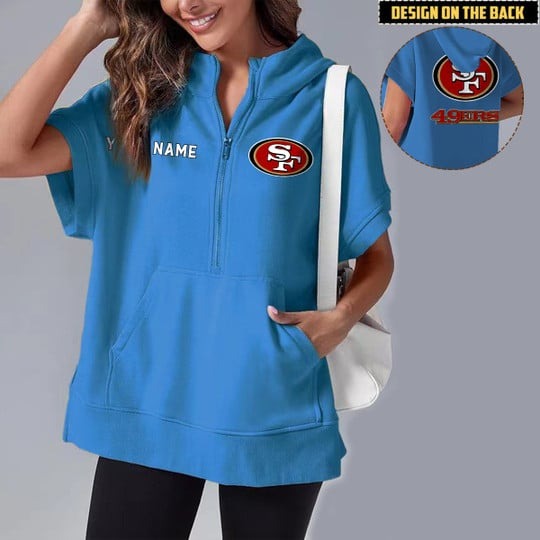 PREMIUM NFL X SF Short Sleeve Hooded Sweatshirt NDT LVH
