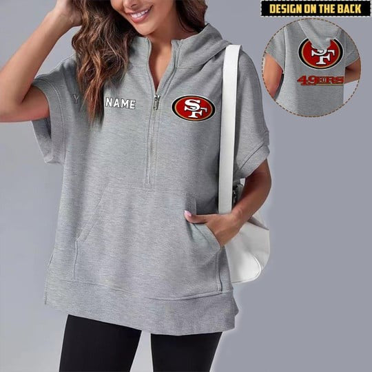 PREMIUM NFL X SF Short Sleeve Hooded Sweatshirt NDT LVH