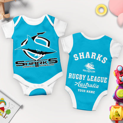 PREMIUM NRL X CS New Baby Romper Custom Name For Kids NDT LVH