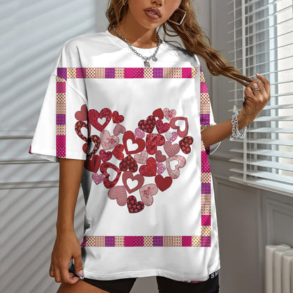 Heart Women T-Shirt | Custom Shirt | Printed Graphic Tees