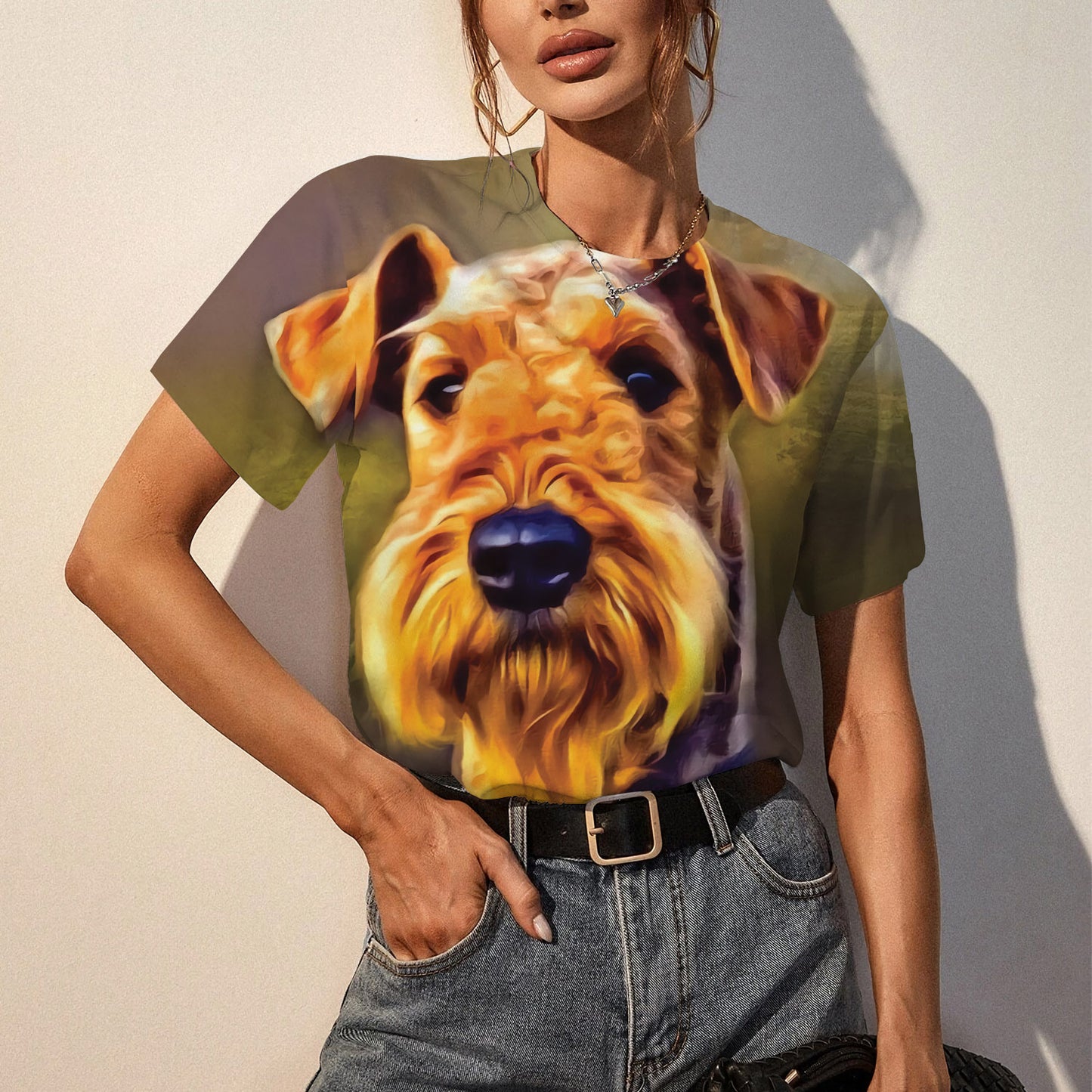 Airedale Terrier Women T-Shirt | Custom Shirt | Printed Graphic Tees
