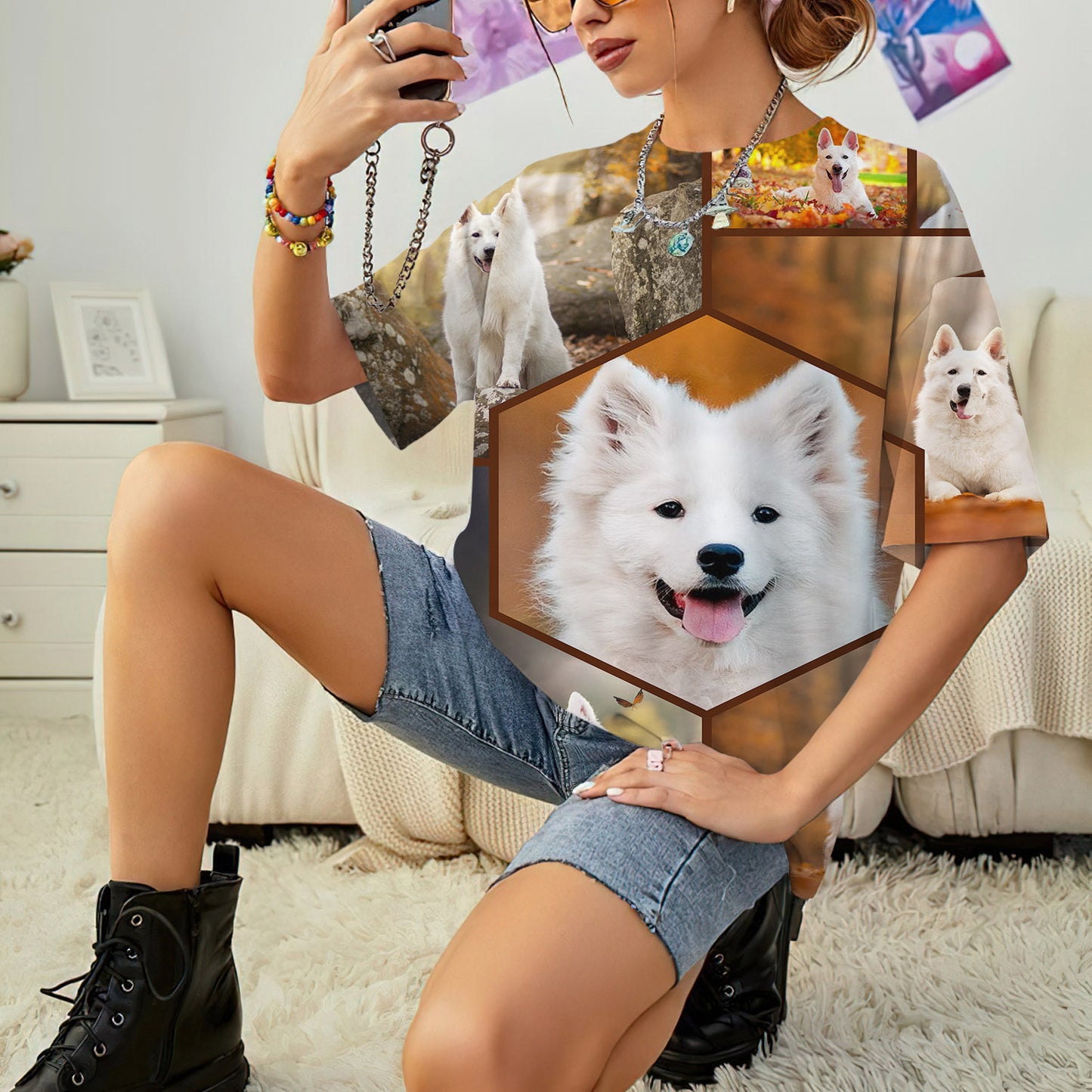 Swiss White Shepherd Women T-Shirt | Custom Shirt | Printed Graphic Tees