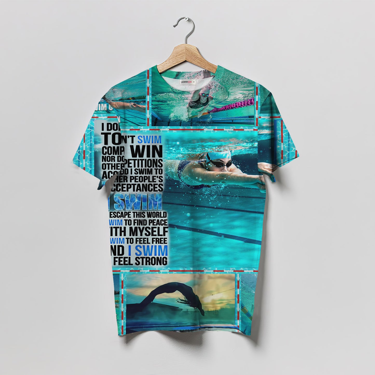 Swim Women T-Shirt | Custom Shirt | Printed Graphic Tees