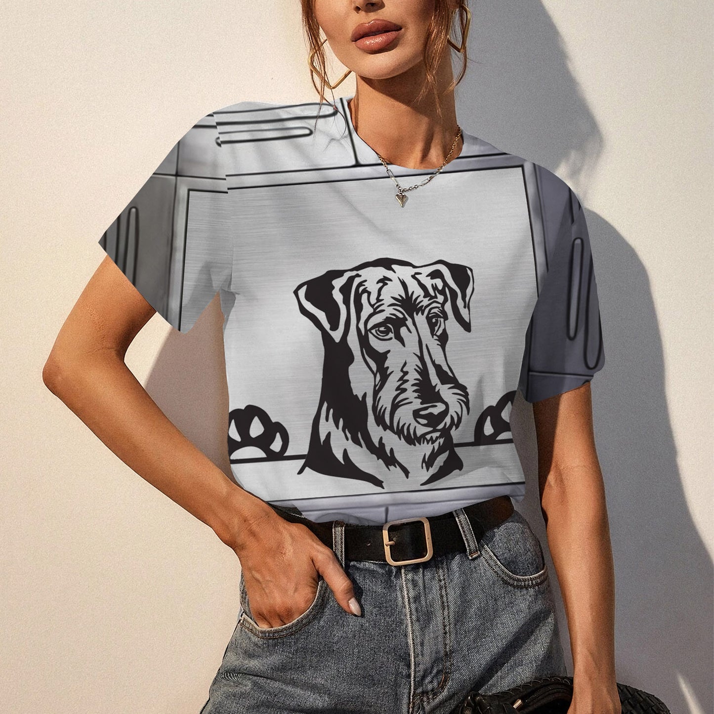 Airedale Terrier Metal Women T-Shirt | Custom Shirt | Printed Graphic Tees