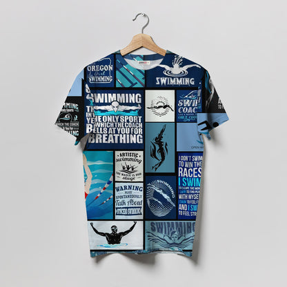 Swimming Women T-Shirt | Custom Shirt | Printed Graphic Tees