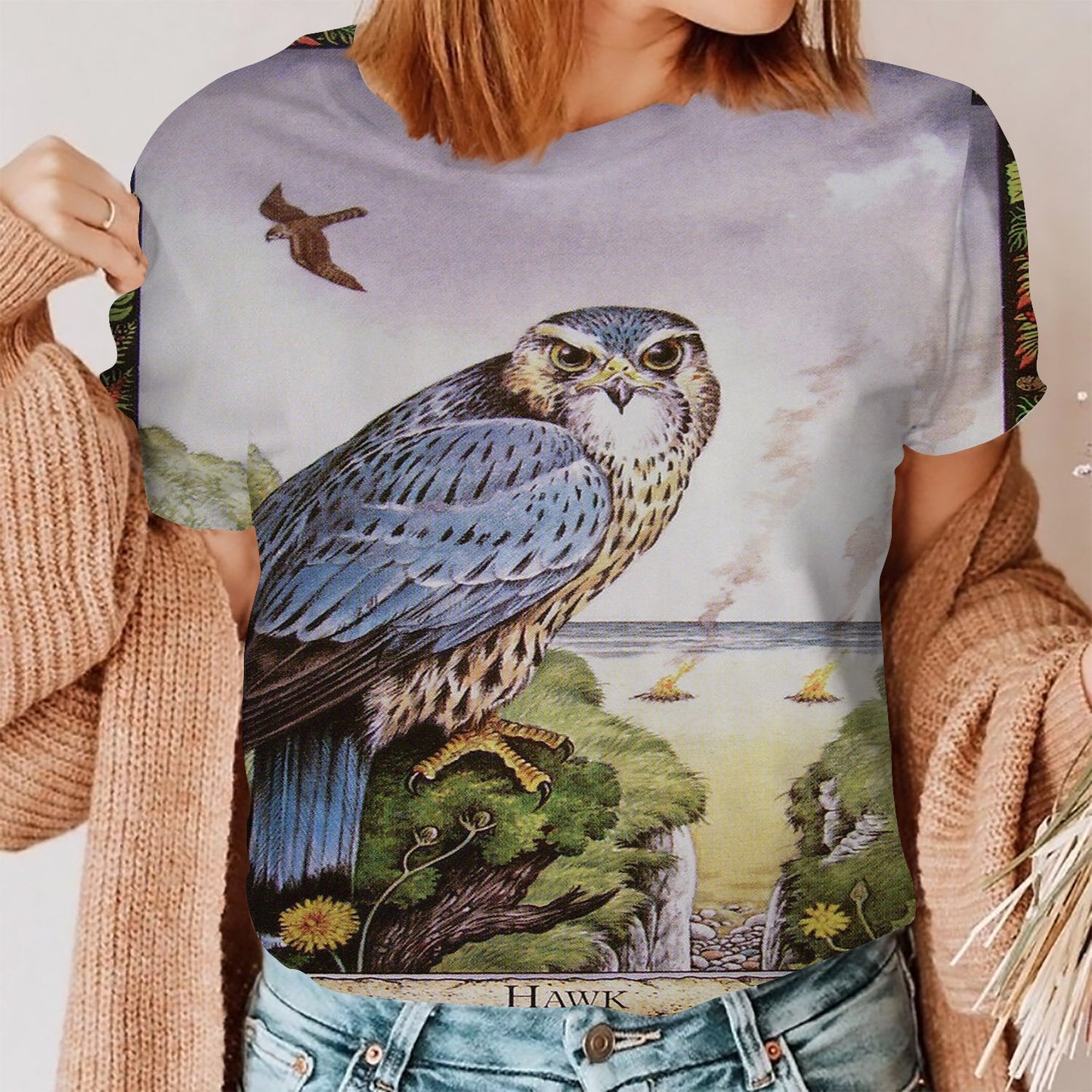 Hawk Women T-Shirt | Custom Shirt | Printed Graphic Tees