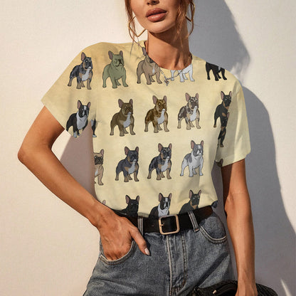 Dog French Bulldog Knowledge Pl Women T-Shirt | Custom Shirt | Printed Graphic Tees