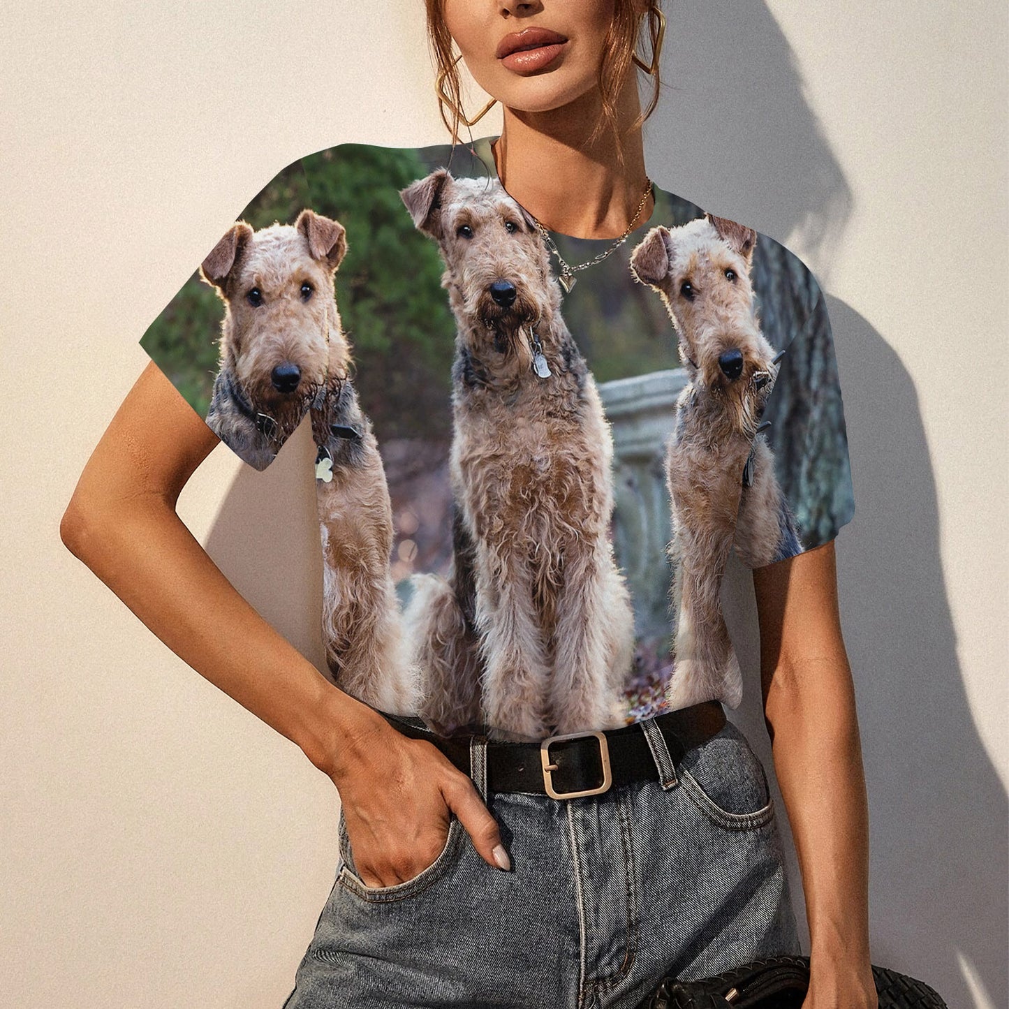 Airedale Terrier Women T-Shirt | Custom Shirt | Printed Graphic Tees