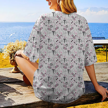 Heart Beating And Nurse Iteams Women T-Shirt | Custom Shirt | Printed Graphic Tees