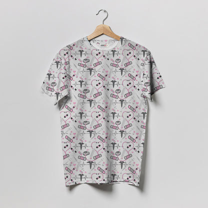 Heart Beating And Nurse Iteams Women T-Shirt | Custom Shirt | Printed Graphic Tees