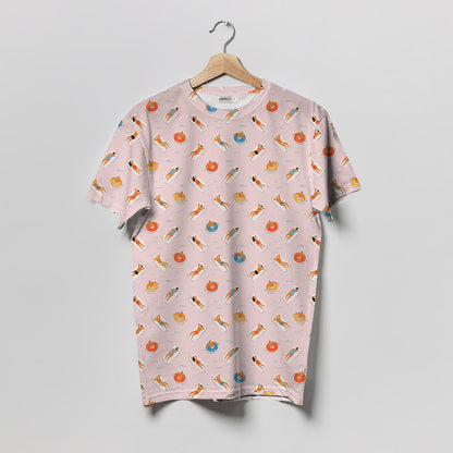 Swim On Pink Pattern Women T-Shirt | Custom Shirt | Printed Graphic Tees