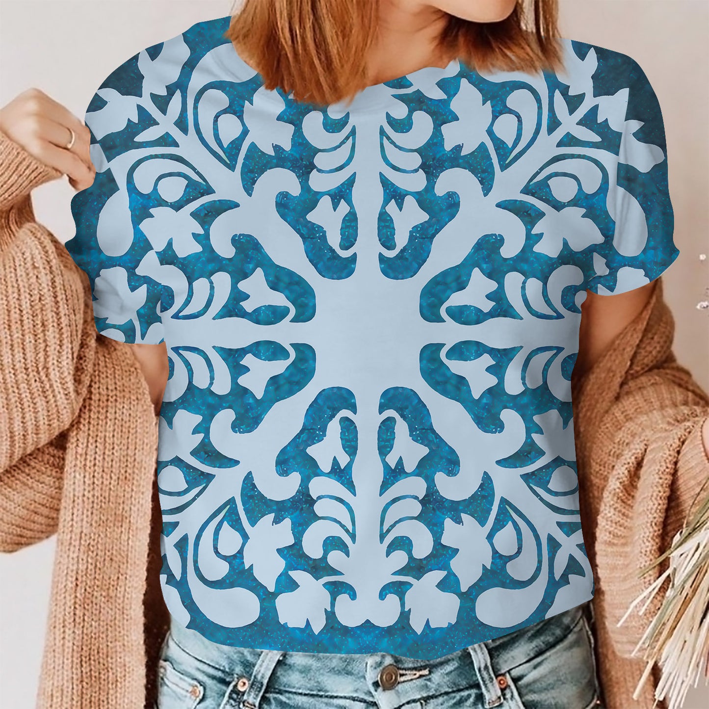 Hawaiian Women T-Shirt | Custom Shirt | Printed Graphic Tees