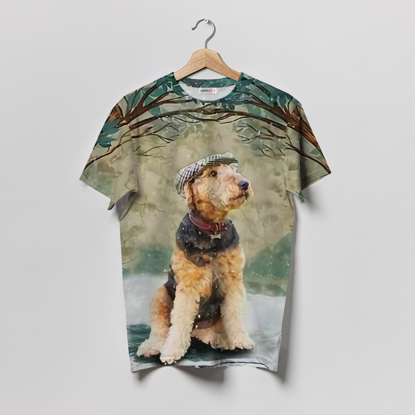 Airedale Terrier Under The Tree Women T-Shirt | Custom Shirt | Printed Graphic Tees