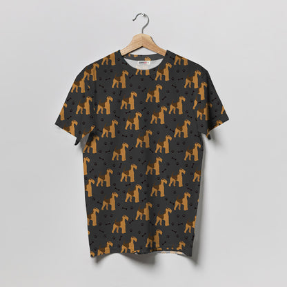 Airedale Terrier Brown Paws Women T-Shirt | Custom Shirt | Printed Graphic Tees