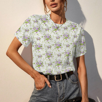 Sweet Violets Women T-Shirt | Custom Shirt | Printed Graphic Tees