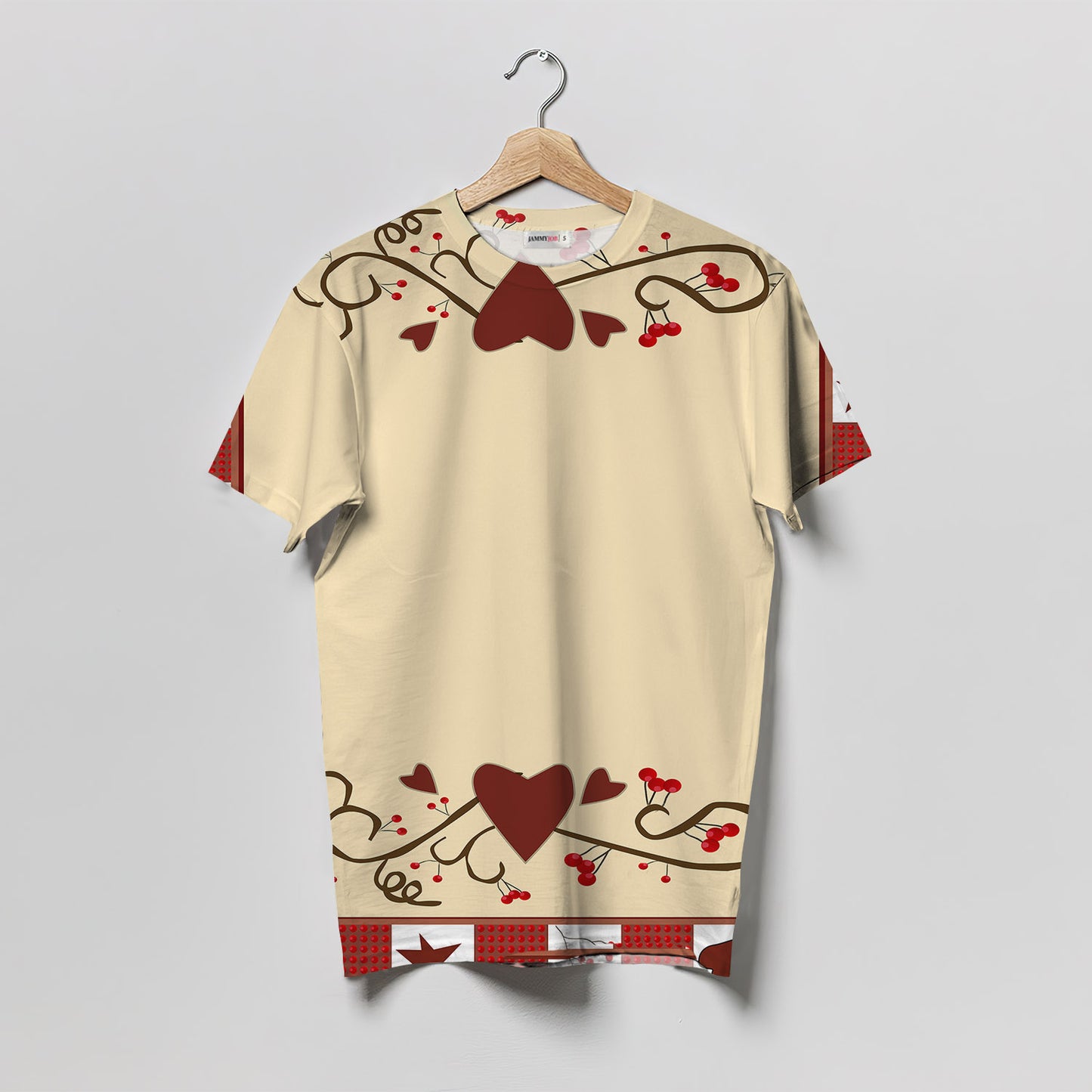 Heart And Berries Women T-Shirt | Custom Shirt | Printed Graphic Tees