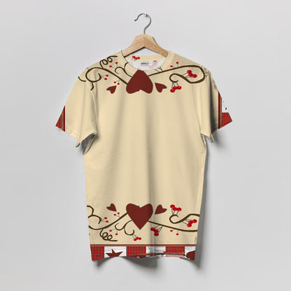 Heart And Berries Women T-Shirt | Custom Shirt | Printed Graphic Tees