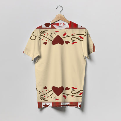 Heart And Berries Women T-Shirt | Custom Shirt | Printed Graphic Tees