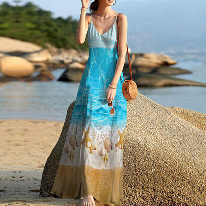 Beach Sleeveless Maxi Dress | Women Summer Dress | Sundress