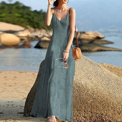 Beautiful Nautical Sea Beach Sleeveless Maxi Dress | Women Summer Dress | Sundress